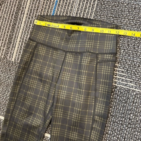 Sweaty Betty Small Super Sculpt Pocket Leggings Green Plaid Full Length - Picture 8 of 10